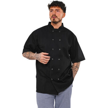 BonChef Danny Short Sleeve Chef Jkt Unisex - Black
