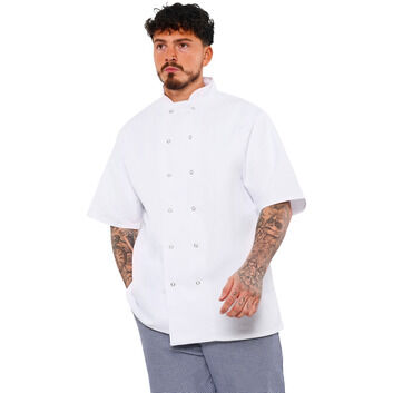 BonChef Danny Short Sleeve Chef Jkt Unisex - White