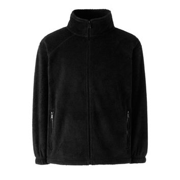 Fruit Of The Loom Kids Full Zip Fleece - Black