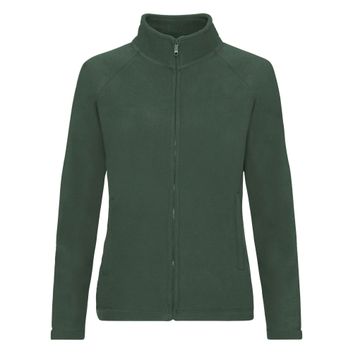 Fruit Of The Loom Ladyfit Full Zip Fleece - Bottle Green