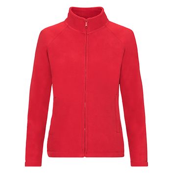 Fruit Of The Loom Ladyfit Full Zip Fleece - Red