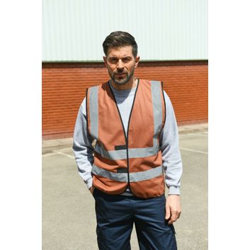 Korntex High Vis Safety Vest - Maroon
