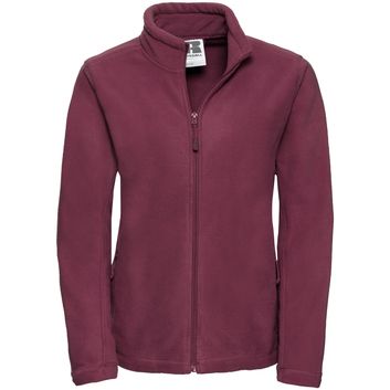 Russell Full Zip Ladies Fleece 320gm - Burgundy