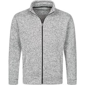 Stedman Active Outdoor Knitted Mens Fleece - Light Grey Melange
