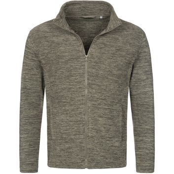 Stedman Active Outdoor Melange Fleece Jacket Mens - Olive Green Melange