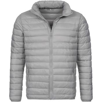 Stedman Active Outdoor Padded Jacket Mens - Light Grey
