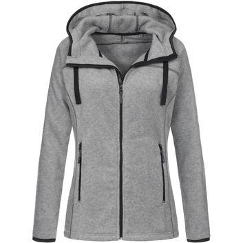 Stedman Active Outdoor Power Fleece Jacket Ladies - Heather Grey