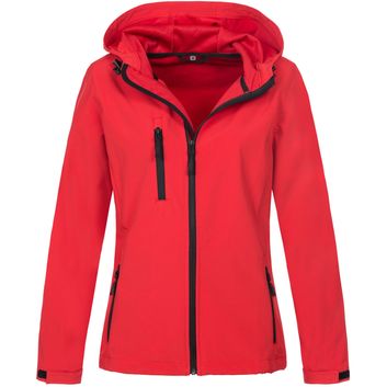 Stedman Active Outdoor Softest Shell Hooded Jacket Ladies - Crimson Red
