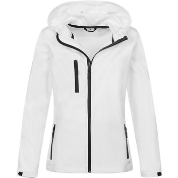 Stedman Active Outdoor Softest Shell Hooded Jacket Ladies - White