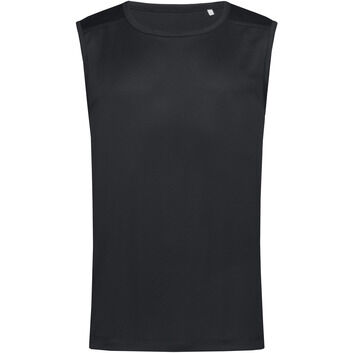 Stedman Active Sports 140 Mens Sleeveless T-Shirt - Black Opal
