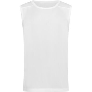 Stedman Active Sports 140 Mens Sleeveless T-Shirt - White