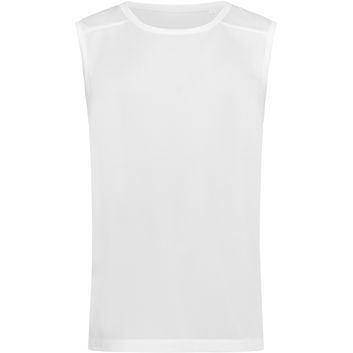 Stedman Active Sports 140 Mens Sleeveless T-Shirt - White
