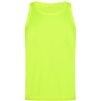 Stedman Active Sports Mens Poly Sports Vest - Cyber Yellow