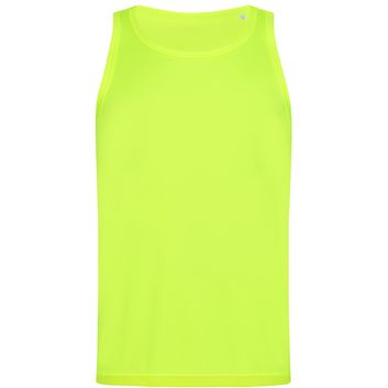 Stedman Active Sports Mens Poly Sports Vest - Cyber Yellow