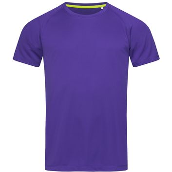 Stedman Active Sports Raglan Mesh Mens T-Shirt - Deep Lilac