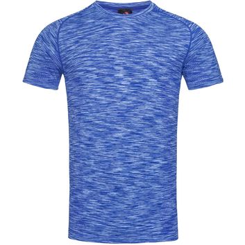 Stedman Active Sports Seamless Mens Raglan T-Shirt - King Blue Melange