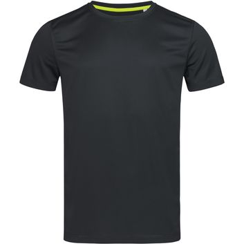 Stedman Active Sports Set In Mesh Mens T-Shirt - Black Opal