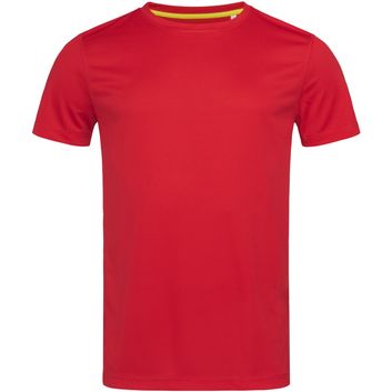 Stedman Active Sports Set In Mesh Mens T-Shirt - Crimson Red
