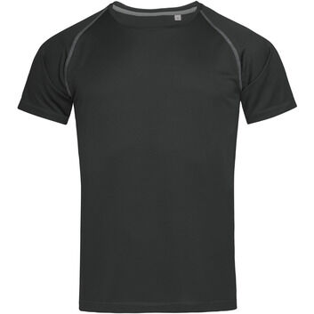 Stedman Active Sports Team Raglan T-Shirt Mens - Black Opal