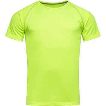Stedman Active Sports Team Raglan T-Shirt Mens - Cyber Yellow