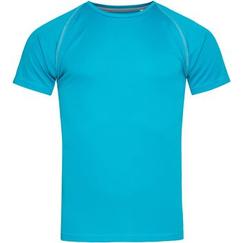 Stedman Active Sports Team Raglan T-Shirt Mens - Hawaii Blue