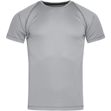Stedman Active Sports Team Raglan T-Shirt Mens - Silver Grey