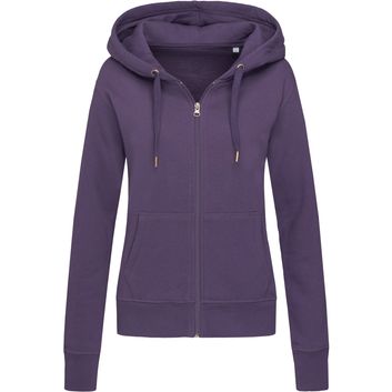 Stedman Active Sports Zip Hood Ladies - Deep Berry
