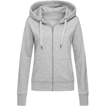 Stedman Active Sports Zip Hood Ladies - Heather Grey