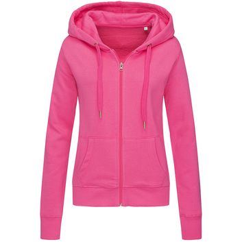 Stedman Active Sports Zip Hood Ladies - Sweet Pink