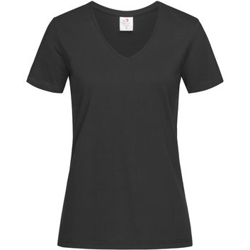 Stedman Classic Ladies V Neck T-Shirt 155gm - Black Opal