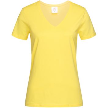 Stedman Classic Ladies V Neck T-Shirt 155gm - Yellow