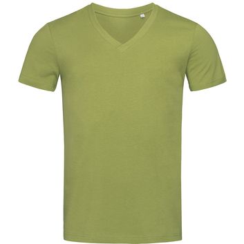 Stedman Green Urban James Organic V Neck T-Shirt Mens - Earth Green