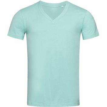 Stedman Green Urban James Organic V Neck T-Shirt Mens - Frosted Blue