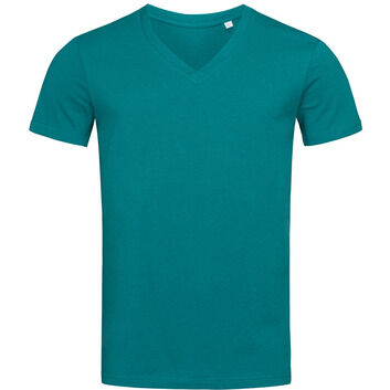 Stedman Green Urban James Organic V Neck T-Shirt Mens - Pacific Blue