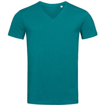 Stedman Green Urban James Organic V Neck T-Shirt Mens - Pacific Blue