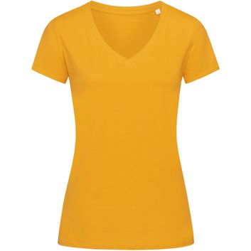 Stedman Green Urban Janet Organic V Neck T-Shirt Ladies - Indian Yellow