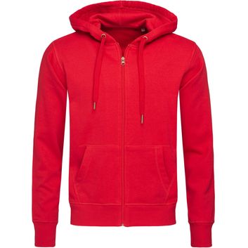 Stedman Sports Hooded Zip Jacket Select - Crimson Red