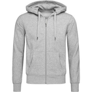 Stedman Sports Hooded Zip Jacket Select - Heather Grey