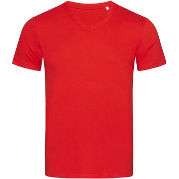 Stedman Stars Ben V Neck T-Shirt - Crimson Red