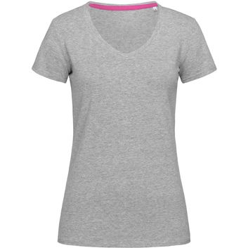 Stedman Stars Claire V Neck Ladies T-Shirt - Heather Grey