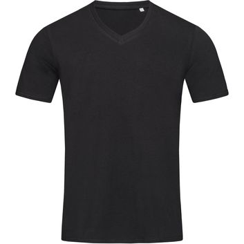 Stedman Stars Dean Deep V Neck T-Shirt - Black Opal