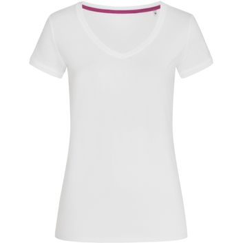Stedman Stars Megan V Neck Ladies T-Shirt - White