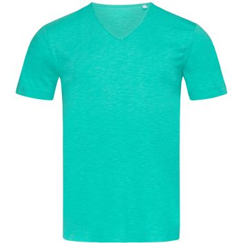 Stedman Stars Shawn V Neck Slub T-Shirt - Bahama Green