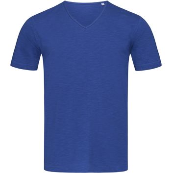 Stedman Stars Shawn V Neck Slub T-Shirt - True Blue