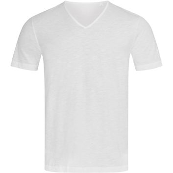 Stedman Stars Shawn V Neck Slub T-Shirt - White