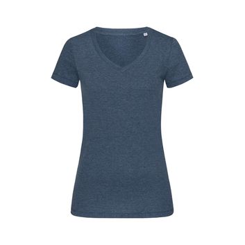 Stedman Stars Lisa Melange V/Neck T-Shirt - Navy Heather