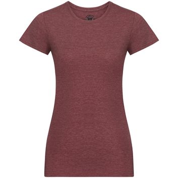 Russell HD T-Shirt Ladies - Maroon Marl