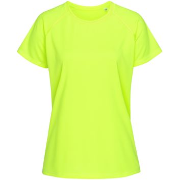 Stedman Active Sports Raglan Mesh Ladies T-Shirt - Cyber Yellow