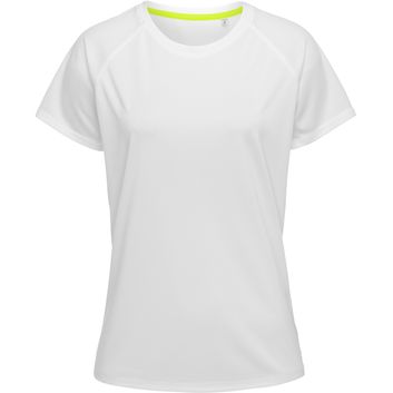 Stedman Active Sports Raglan Mesh Ladies T-Shirt - White