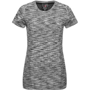 Stedman Active Sports Seamless Ladies Raglan T-Shirt - Black Opal Melange